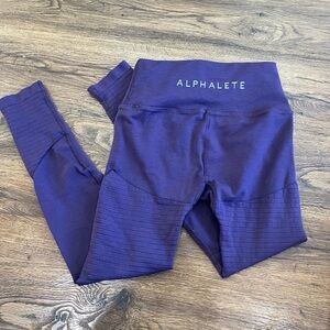 Alphalete Revival OG compression leggings in Purple - Size Medium